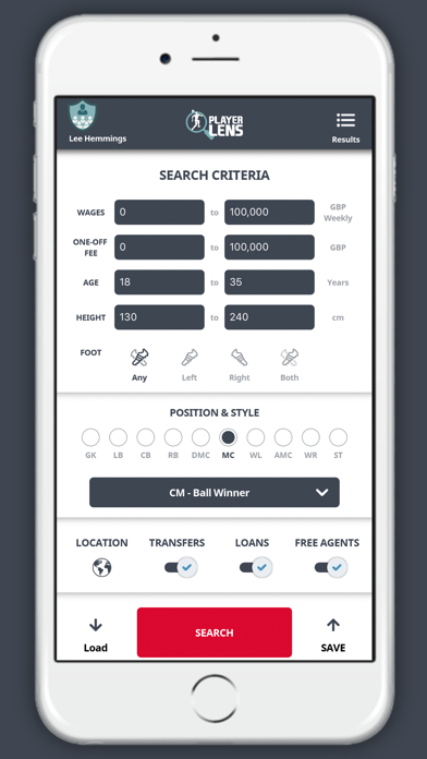 Player LENS Screenshot