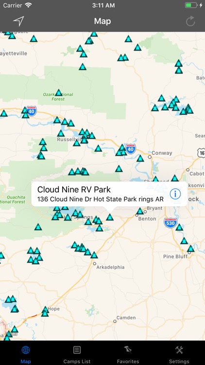 Arkansas – Camping & RV spots
