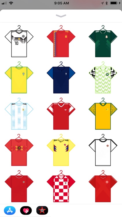 Jerseys of the World Stickers