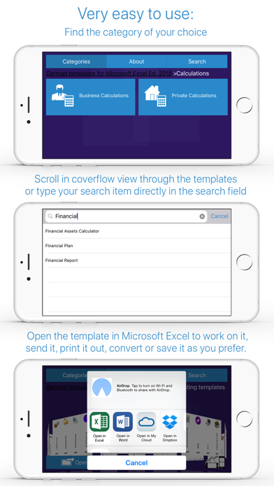 German Templates for MS Excel Screenshot