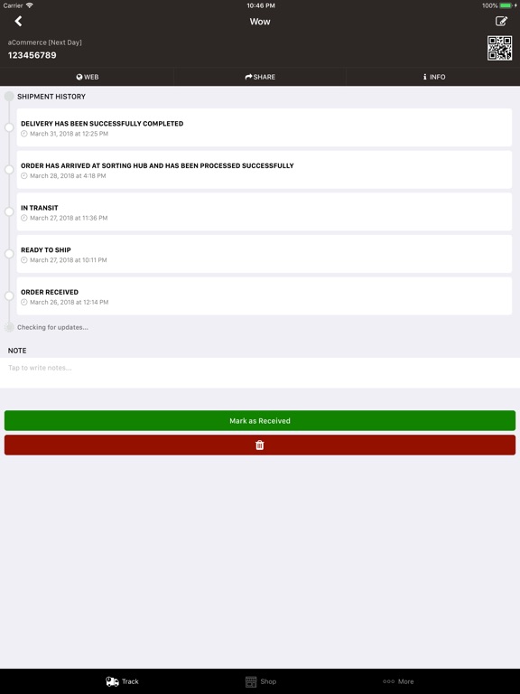 PaketQ - Track Shipments iPad PaketQ - Track Shipments iPad