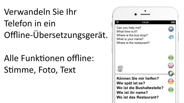Offline Übersetzer 8 Sprachen im App Store