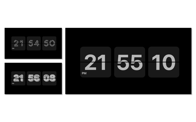 ‎OneClock — Скриншот простых переворачивающихся часов