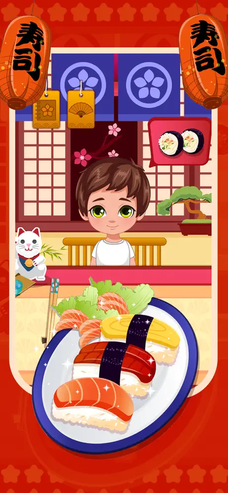 Sushi Bar Frenzy-cooking game