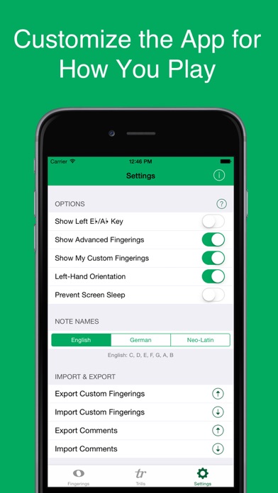 Register - Clarinet Fingerings Screenshot