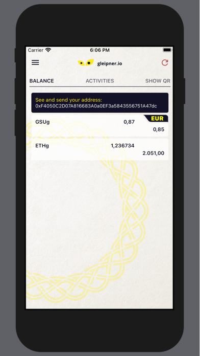 Gleipner Wallet Screenshot