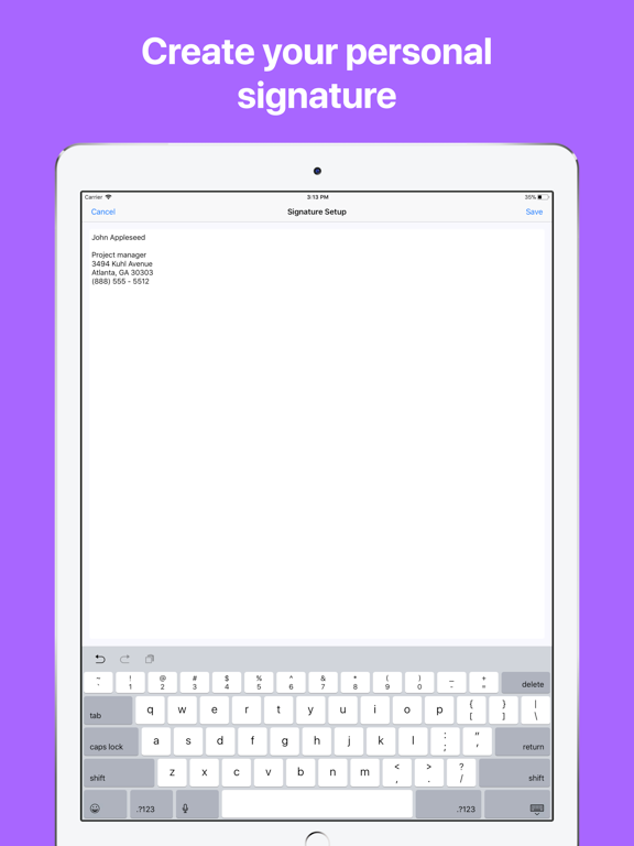 Screenshot #1 for My SMS Signature