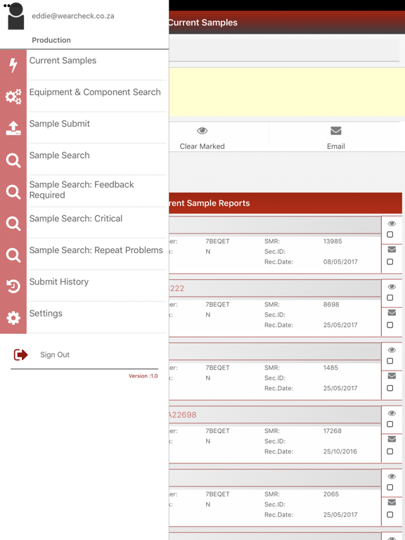 Screenshot #4 pour WearCheck Mobile