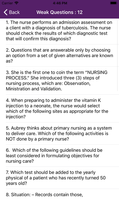 Nclex-RN Mock 10000 Questions iPhone screenshot 9 - Education app