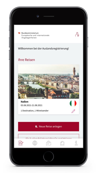 Auslandsservice Screenshot