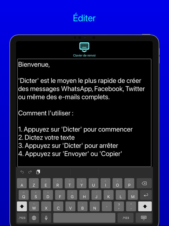 Dicter Pro - Parole en texte Dicter Pro - Parole en texte