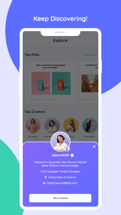 Dzain: Your Design Polling App Screenshot