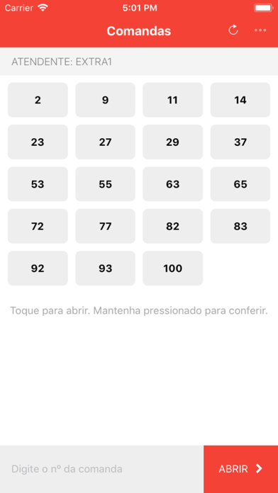 Interface Comanda Mobile Screenshot