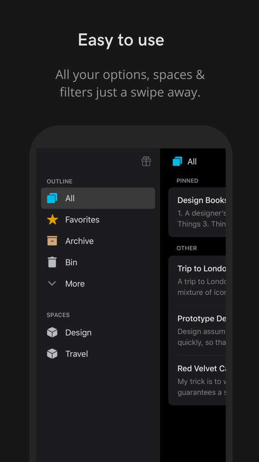 #3. Spaces - Minimal Notes App (macOS) 게시자: Apoorv Jain