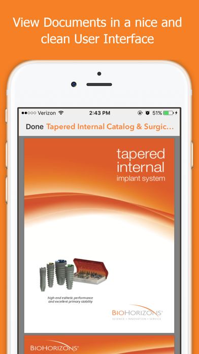 BioHorizons Mobile App Screenshot