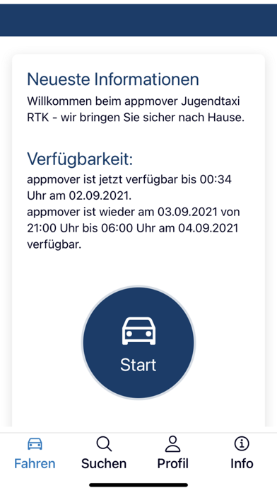 Jugendtaxi RTK Screenshot