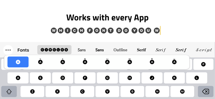 Fonts keyboard - for iPhones