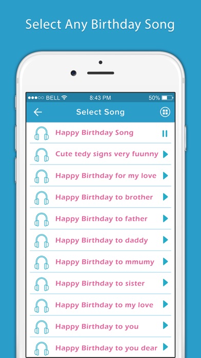 Birthday Song With Name تحميل تطبيق برنامج تطبيقات الايفون