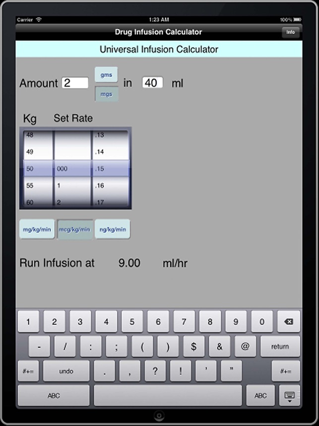 anesthesia infusion calculator on the App Store