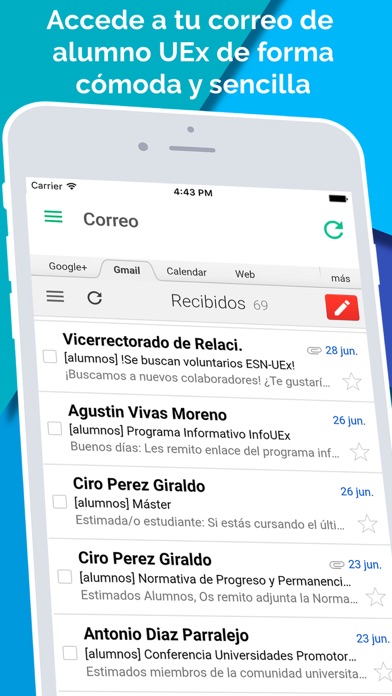 Universidad de Extremadura Screenshot