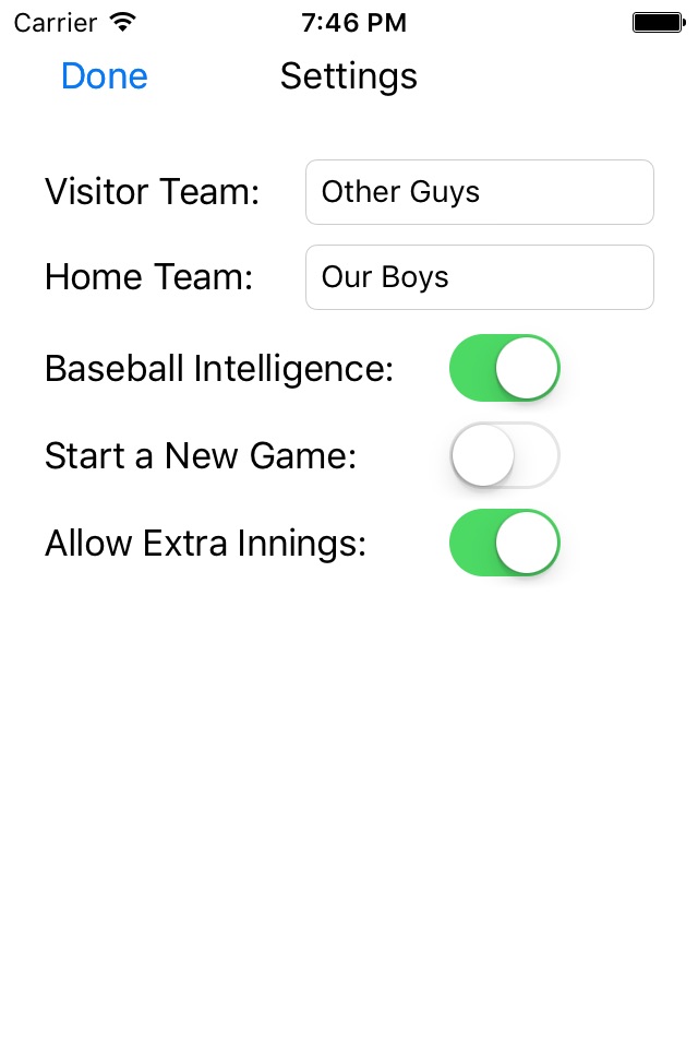 Score Keeper Baseball: Basic screenshot 3