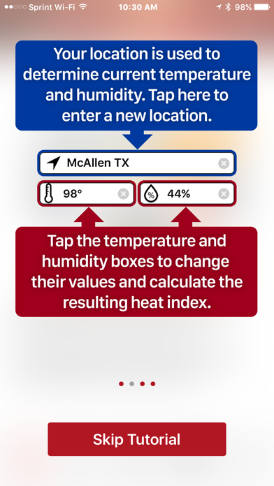 OSHA-NIOSH Heat Safety Tool Screenshot