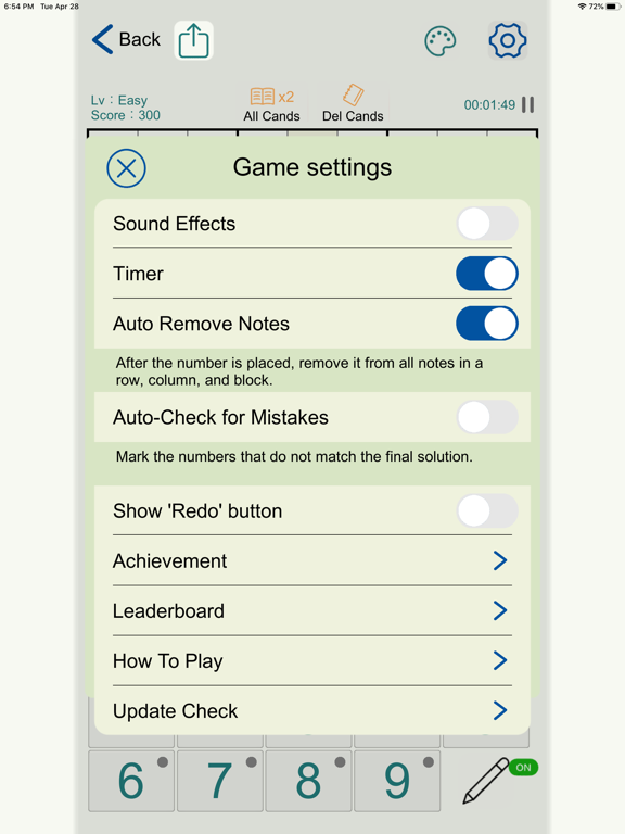 Sudoku - Logic Number Puzzles iPad screenshot 8 - Entertainment app