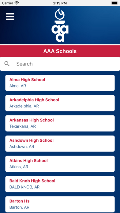 Arkansas Activities Assoc Screenshot