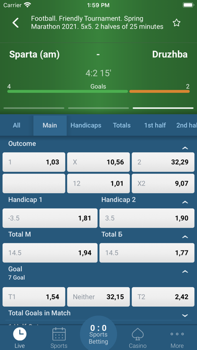 Zenit Bet: Live Sports Betting Screenshot
