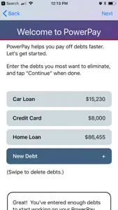 PowerPay Debt Elimination screenshot #2 for iPhone