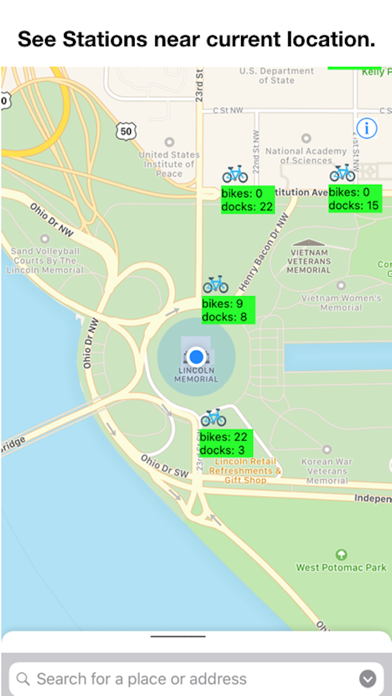 Screenshot #1 pour Bike Stations Washington DC