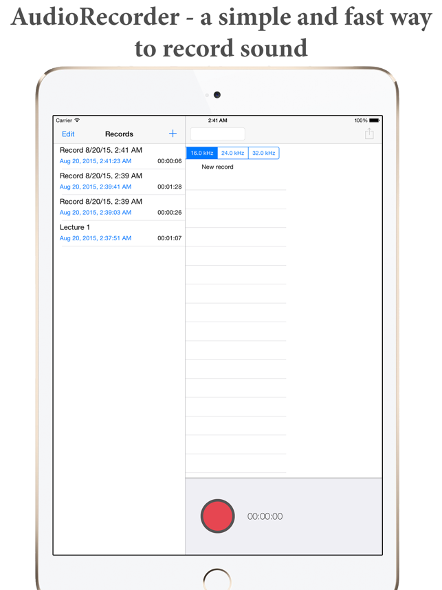 ‎Simple Audio Recorder Screenshot
