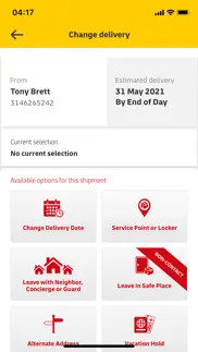 dhl express mobile app iphone screenshot 3