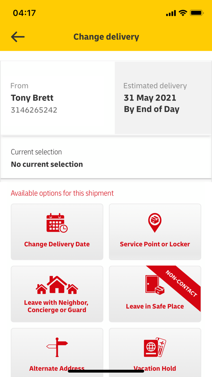 DHL Express Mobile App