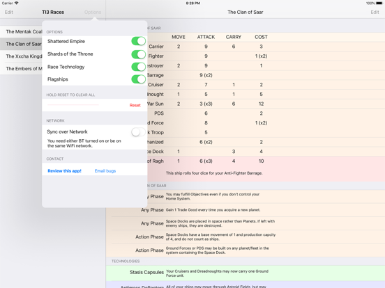 Screenshot #5 pour TI3 Race Sheet