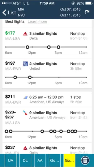 Captura de pantalla de Miami Airport (MIA) + Radar en iPhone 4