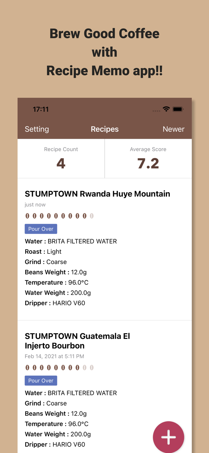 Coffee Recipe Notes - Kopi