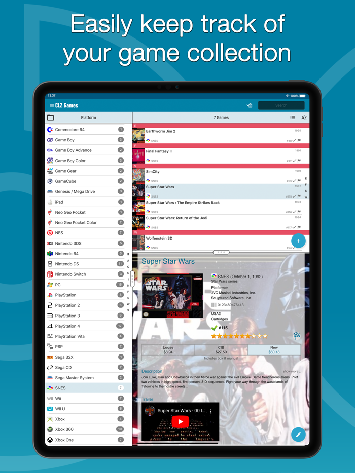 CLZ Games Video Game Database