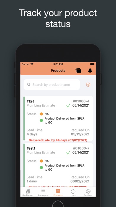 InStock - Procurement Tracking Screenshot