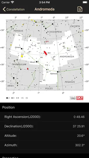 Capture d'écran de Astronomie Observer sur iPhone 5