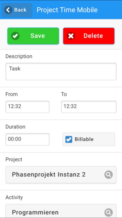 Webdesk ProjectTime Mobile