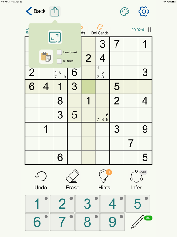 Sudoku - Logic Number Puzzles iPad screenshot 9 - Entertainment app