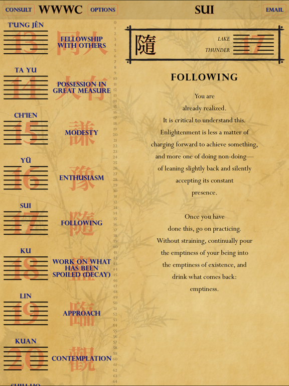 Wei Wu Wei Ching Lite iPad screenshot 6 - Lifestyle app