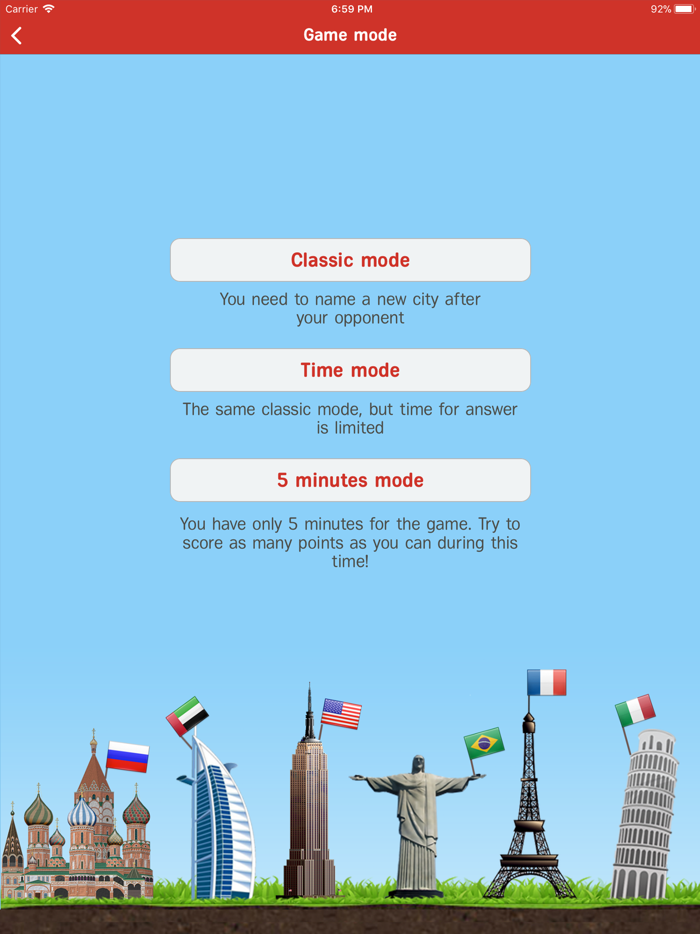 City Names Word Chain Game