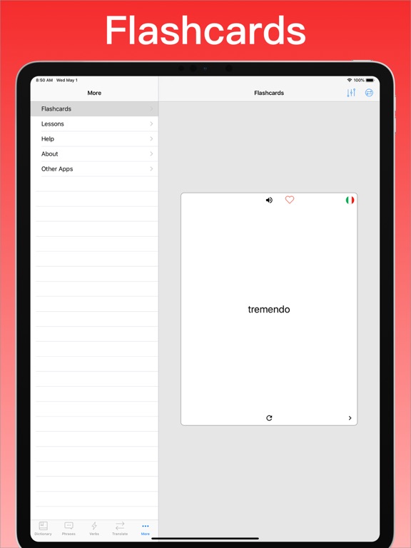 Italian Translator + iPad screenshot 7 - Education app