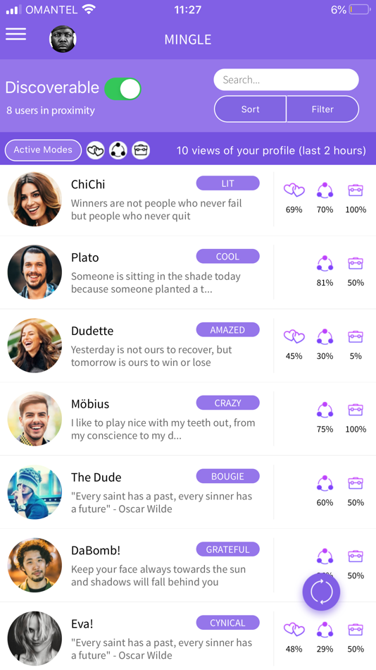 #3. juuj » Meet people instantly! (iOS) Podle: VooduVibe Inc.