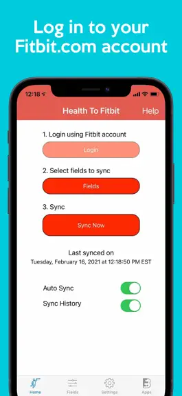 Game screenshot Sync For Apple Health > Fitbit apk