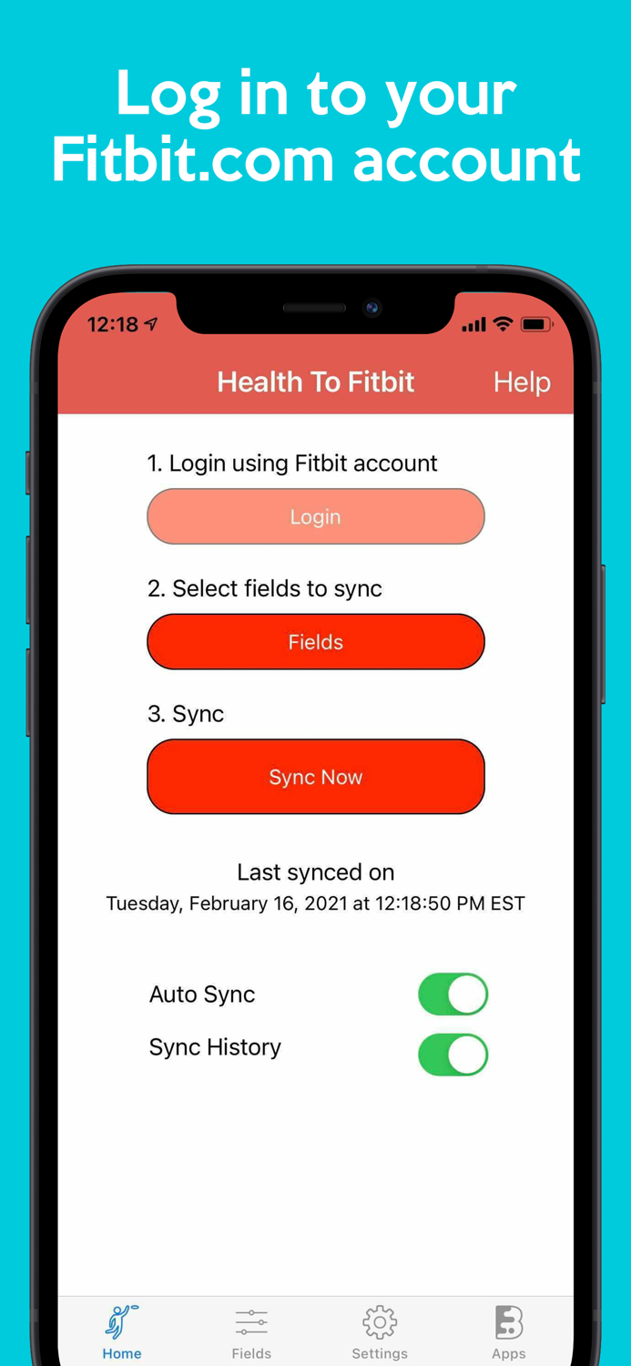 Sync For Apple Health andgt Fitbit