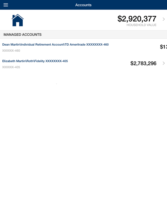 Heirloom Wealth iPad screenshot 1 - Business app