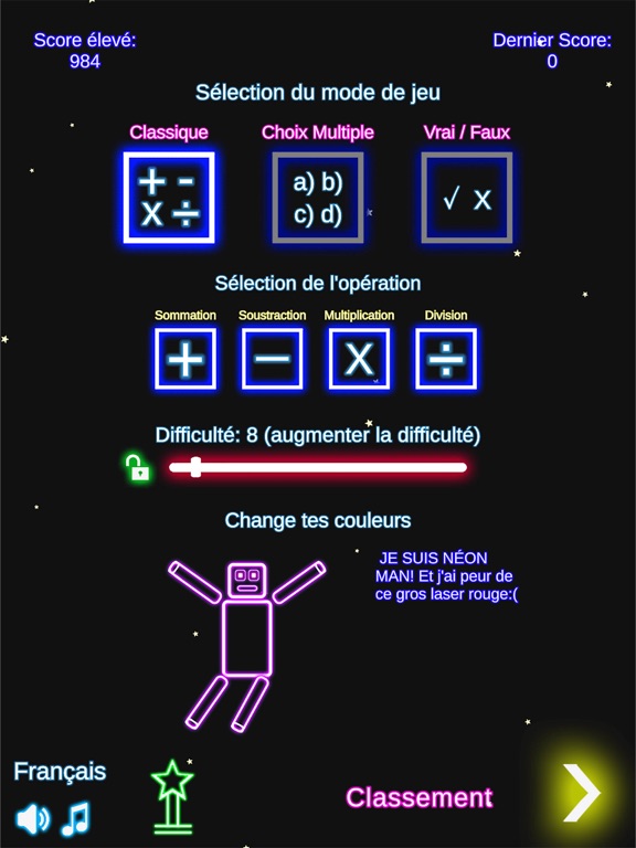Screenshot #4 pour Jeu Laser à thème Mathématique